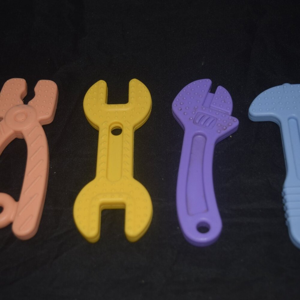 4-Piece "My First Tools" Silicone Teether Set
